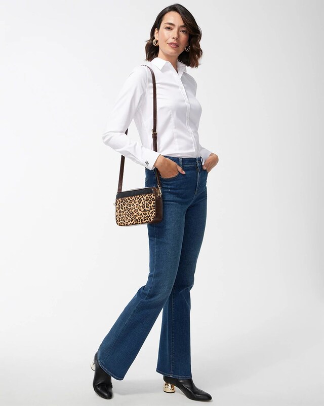 No Iron Fitted Stretch Shirt - image 5